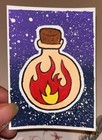 Original Fire Potion ACEO 2.5” x 3.5” #3 of 4 in Elemental Potions Series — photo 1