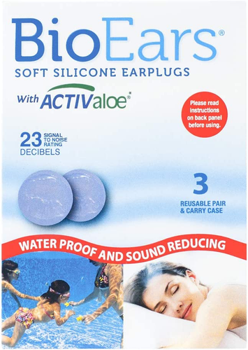 Bioears Premium Silicone Earplugs with Aloe - Noise & Water Protection ...