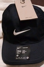 Nike Featherlight Dri-Fit Boys Black Baseball Cap Adjustable One Size Logo