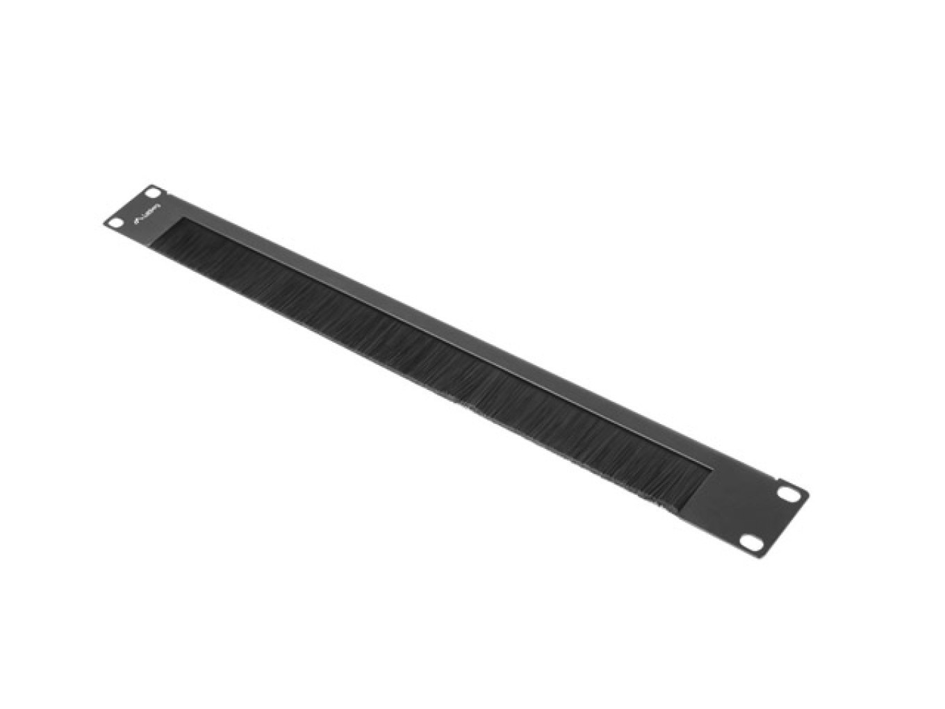 Lanberg Nero Panel Pasacables Ak-1103-B Con Cepillo Metal Negro 1U 19" - Immagine 3