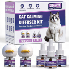 Cat Calming Pheromone Diffuser, Cat Anxiety Relief Diffuser Plug in Calmer with