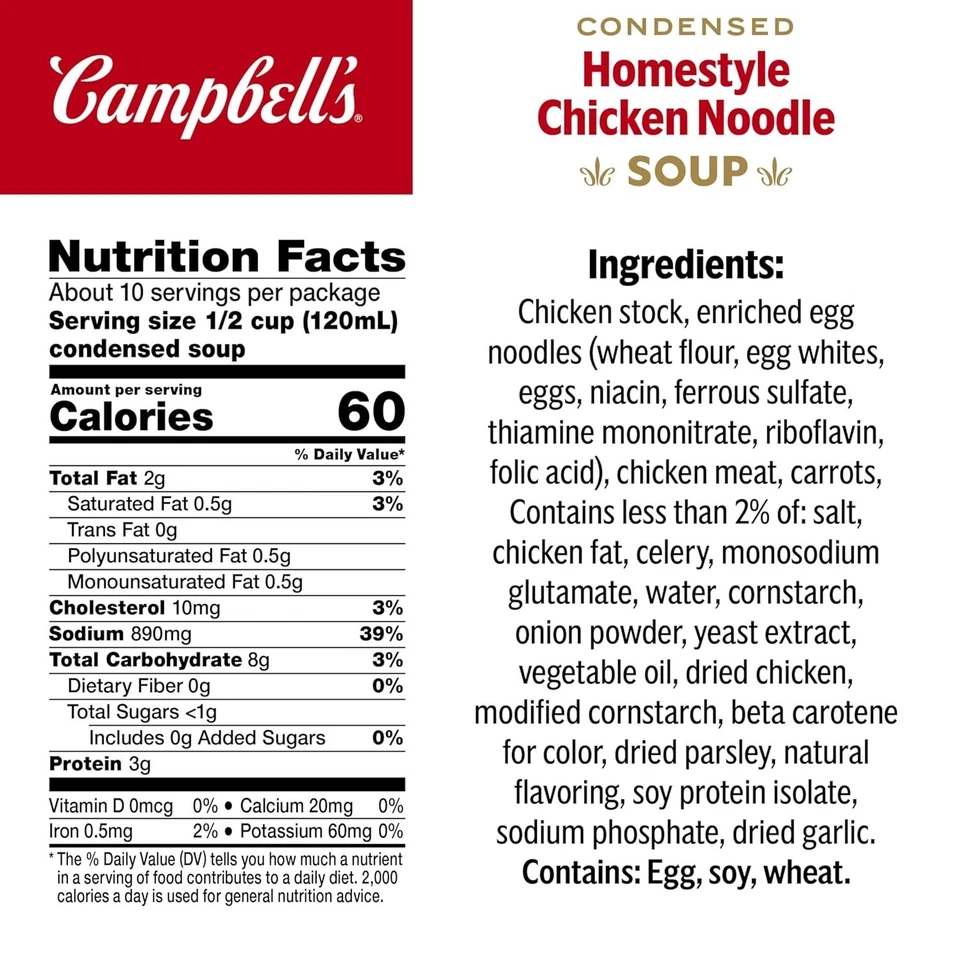 Sopa de fideos de pollo Campbell’s Homestyle, 10,5 oz, paquete de 24 Foto 4 de 4