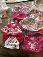 Build a Bear Workshop 5 Pc Clothes Xmas Easter Shirts, Dress 2 Tops