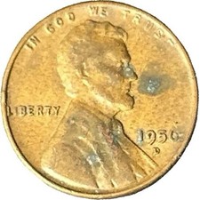 1956-D Red Lincoln Wheat Cent Uncirculated Coin UNC, Denver, USA