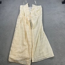 Madewell XXS Lace Midi Kimono Cardigan Dress Ivory Flowy Tie Waist