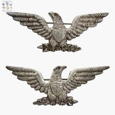 STERLING WWI ARMY USMC COLONEL WAR EAGLES 🦅 INSIGNIA 1-7/8 INCH LARGE SIZE WW1