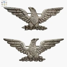 STERLING WWI ARMY USMC COLONEL WAR EAGLES 🦅 INSIGNIA 1-7/8 INCH LARGE SIZE WW1