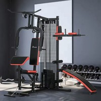 SPORTNOW Multi Gym Workout Station With 65kg Weight Stack, Dip Station, Sit Up +