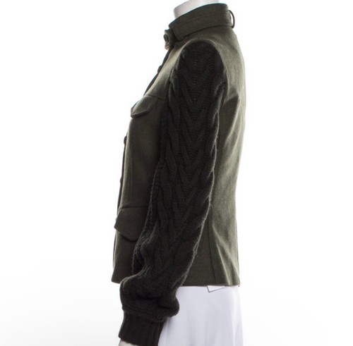 Veronica beard Arshia Mixed Media Jacket Cable Sleeves Size 2 NWT - Bild 6 von 10