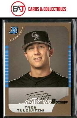 Troy Tulowitzki 2005 Bowman Draft Picks & Prospects Gold #BDP105 Rockies