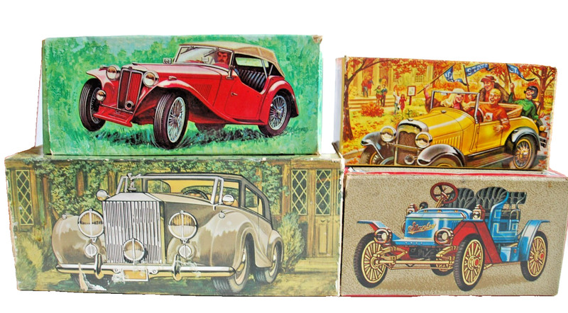 LOT Avon Rolls Royce 1936 MG Model A Stanley Steamer Full Bottles After Shave