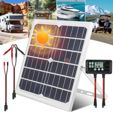 30W Solar Panel Kit / Trickle Charger for 12V Battery car, Van, Motorbike,Boat