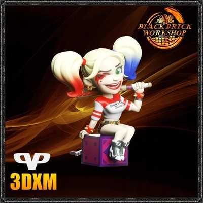 Harley Quinn 3D Print Figurine UNPAINTED from 3DXM Chibi chi biSD Style