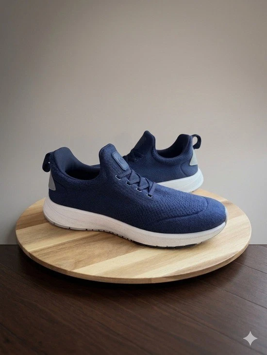 Peter Millar Tellustride Sneakers in Navy Blue Knit Slip On Lace Up Sneakers 12