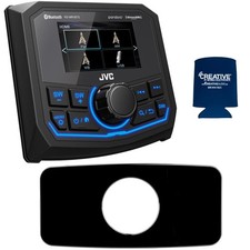 JVC KD-MR1BTS Marine Radio With Stinger Marine SEADASH3B 3" Radio Kit - Black,