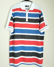 Callaway golf polo shirt Men's XL opti-dri short sleeve red blue stripe