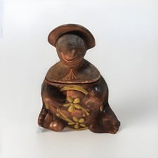 MCM VTG California Originals Ceramic Turtle Cookie Jar - Made In USA #2635