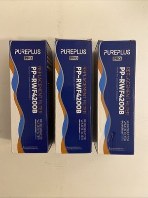 3 PACK PUREPLUS PRO PP-RWF4200B Replacement Refrigerator Water Filters - SEALED