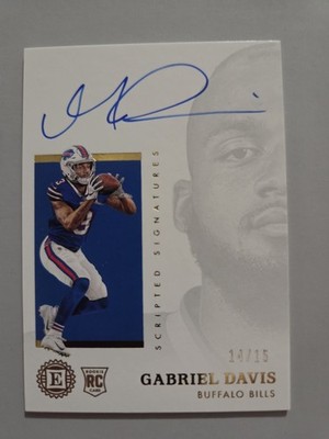 2020 Panini Encased Gabriel Davis 14/15 Rookie  On Card Auto  Lets Go Buffalo!