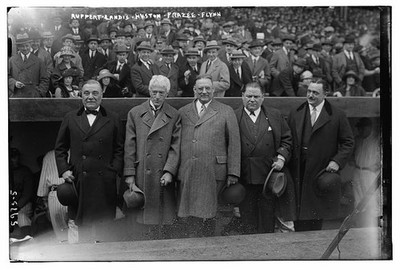 Yankee Stadium NY 1923 Jacob Ruppert Landis Huston Frazee Flynn Baseball