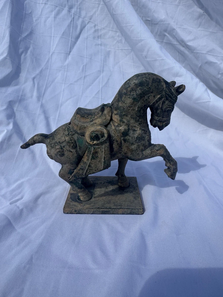 马中国风青铜雕像、雕像| eBay