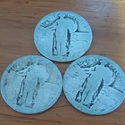 Standing Liberty Quarters 90% Silver Lot of 3 date unknown great for stacking