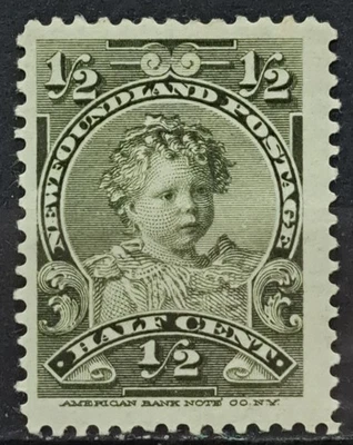 Newfoundland 1897-1918 Royal Portraits Set 1/2c Olive Mint sg 83 - Image 1 of 2