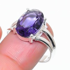 Purple Amethyst Gemstone 925 Sterling Silver Jewelry All Size Ring For Gift
