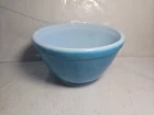 VINTAGE PYREX 1940'S NUMBERLESS PRIMARY BLUE MIXING BOWL 1 PT THICK WALL