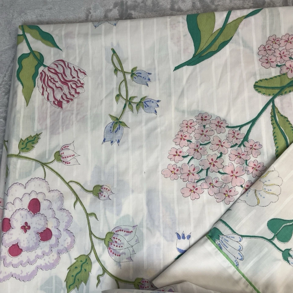 Vintage Barbara Brody For Martex Sheet Set Twin Size Bright Floral Flower Power - Image 3 of 4