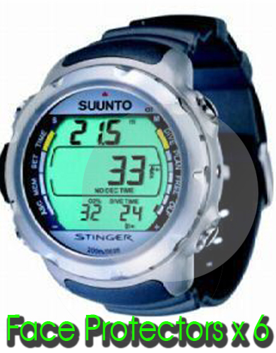 Suunto Stinger watch display face/glass protectors x 6 WATCH NOT INCLUDED - Afbeelding 1 van 3