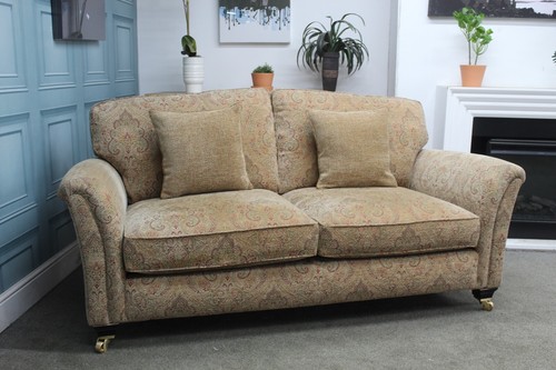 PARKER KNOLL DEVONSHIRE LARGE 2 SEATER SOFA IN RAGLEY MEDALLION RED FABRIC - Picture 11 of 15