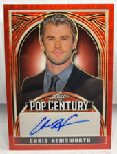 Chris Hemsworth 2024 Leaf Metal Pop Century Red Flood Super Autograph Auto #1/1