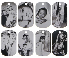 Custom Made Personalized Photo Laser Dog Tag Picture Pendant with Ball Chain