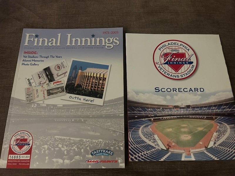 2003 Philadelphia Phillies Veterans Stadium Final Innings Program & Scorecard