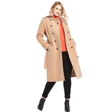 Lost Ink Curve Belted Coat Size 14 Rrp£110