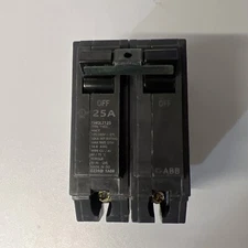 GE THQL2125  2 Pole 25 Amp 120 240V AC Plug In General Electric  Circuit Breaker