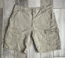 Wrangler Vintage Mens Cargo Shorts Size 38 Beige Tan Mid Rise 9  Inseam FastShip