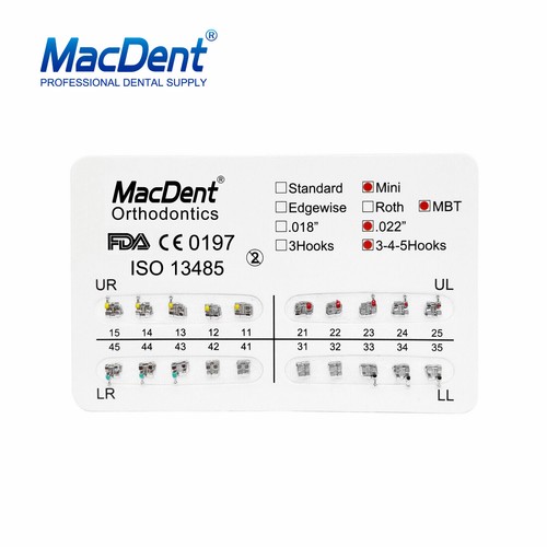 MacDent Dental Orthodontic Metal Brackets Braces/Super Elastic Niti Arch Wires - Picture 11 of 54