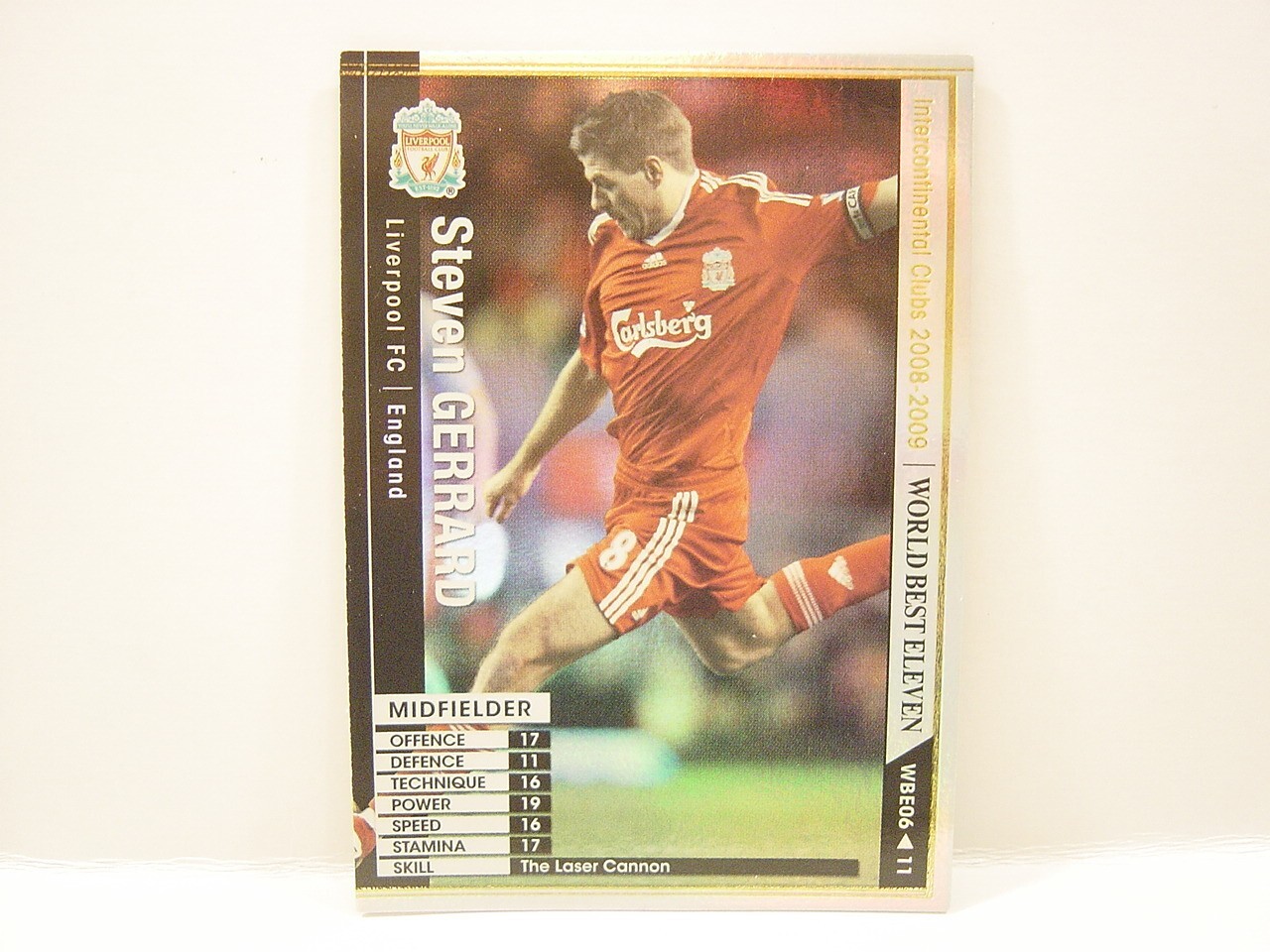 Panini WCCF 2008-09 WBE Steven Gerrard 1980 England　No.8 Liverpool World Best MF