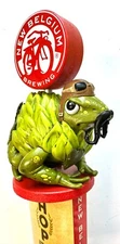 *NEW* NEW BELGIUM - HOP KITCHEN - FIGURAL FROG w/ MUSTACHE - BEER TAP HANDLE