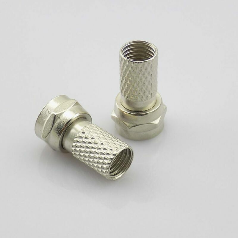 Coax Cable F Plug Connector Aerial Coaxial Virgin RG6 CCTV TV Satellite