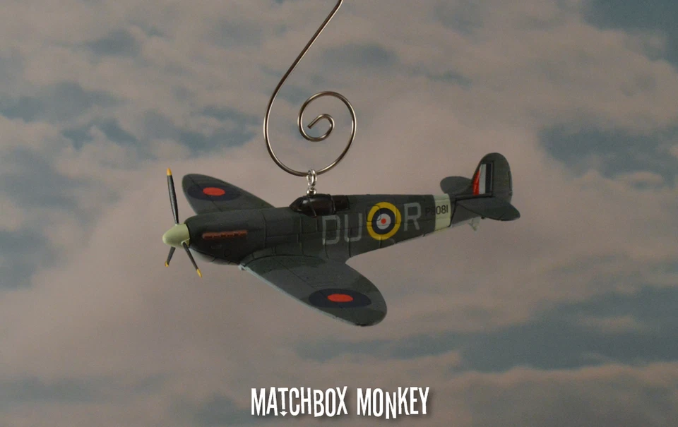 Supermarine Spitfire WWII Single Prop Plane Christmas Ornament Airplane Aircraft - Image 3 of 4