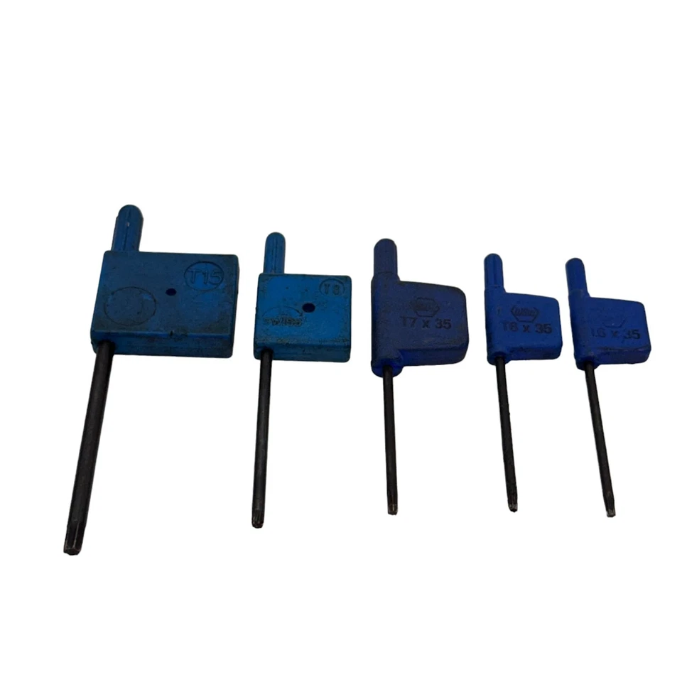 Lot of 5 T15 , T8 Swiss , Wiha T7 and 2 Pieces Wiha T6 L-Type Torx Wrenches - Image 3 of 4