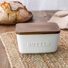 Glass Butter Dish With Lid