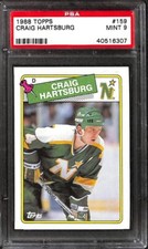 1988 TOPPS CRAIG HARTSBURG #159 PSA 9 MINNESOTA NORTH STARS Graded Hockey Card