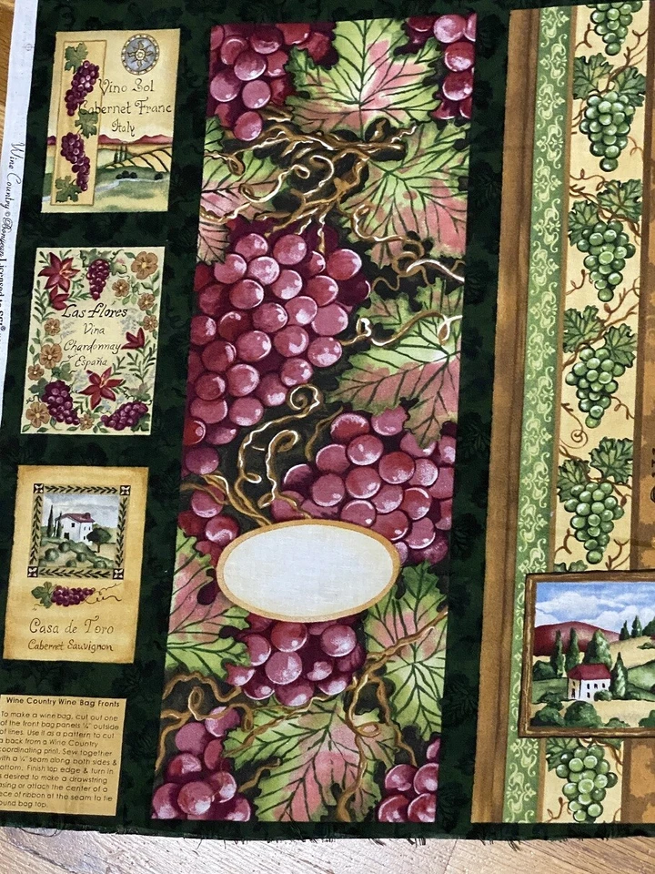 Wine Country棉质织物面板缝纫工艺23 x 44 — 第 2/4 张图片