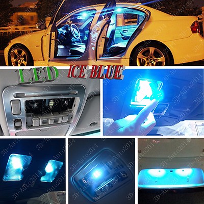 18pcs LED ICE Blue Light Interior Package Kit for CADILLAC CTS