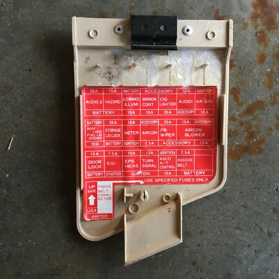 90 91 92 93 94 95 96 1992 NISSAN 300ZX FUSE BOX COVER LID TAN | eBay
