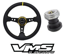 Vms Racing Pilota Leather Steering Wheel Quick Release Hub For Honda Gold Gm Vms Racing Pilota Leather Steering Wheel Quick Release Hub For Honda Gold Gm